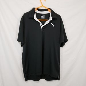 Men's Black Puma Dry Cell Polo